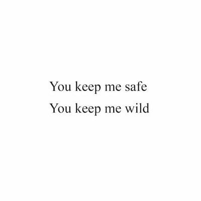 You keep me safe / wild - Temporary Tattoo